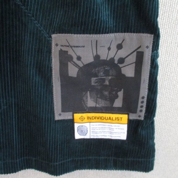 Individualist Green Corduroy 9" Shorts Size XL Drawstring & Elastic - Picture 2 of 8